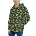 thumbnail image 2 of Rocae Camouflage Dinosaur for Zip Up Hoodies for Teen Sweatshirt with Hood-Medium, 2 of 6