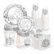 thumbnail image 1 of Disco Party Supplies Tableware Set Disco Ball Dinner Plate, 150 PCS, 1 of 5