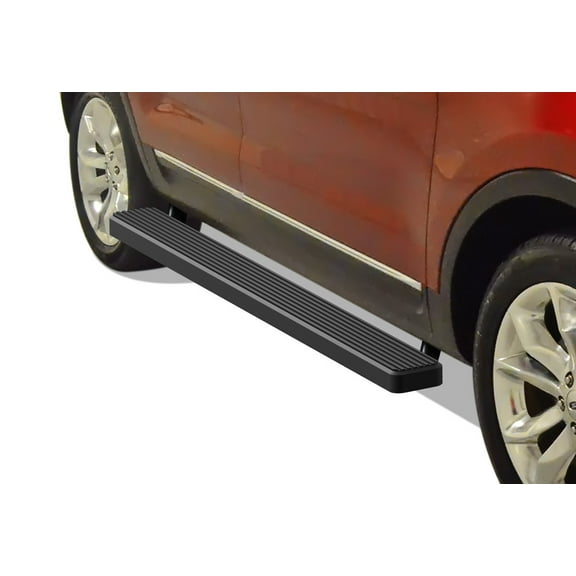 APS Running Boards 5 inches Matte Black Compatible with Ford Explorer 2011-2019 Sport Utility 4-Door Stainless Steel (Side Steps Side Bars)