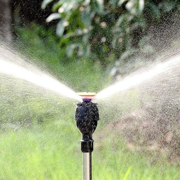 Rotating Tripod Sprinkler 360 Automatic Rotating Irrigation Stand Tripod Water Sprinkler for L Awn Water Sprinklers (Tripod nozzle) 64X8.5X8.5