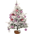 thumbnail image 2 of Mini árbol de Navidad de , pequeño árbol de Navidad artificial con , adornos navideños para decoraciones navideñas Púrpura BLESIY Árbol de flocado, 2 of 7