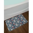 thumbnail image 2 of Floral Bath Mat, Oriental Blossom Motifs Boho Classic Petals Shabby Retro Vintage Art, Plush Bathroom Decor Mat with Non Slip Backing, 29.5" X 17.5", Night Blue and Multicolor, by Ambesonne, 2 of 2