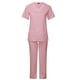 thumbnail image 2 of Conjunto de uniforme médico para mujer Nikou color rosa cuello en V verano suave fino secado rápido M, 2 of 12
