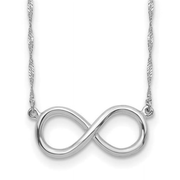 Primal Gold 14 Karat White Gold Infinity Necklace