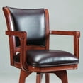 thumbnail image 3 of Hillsdale Park View 30" Swivel Arm Bar Stool in Medium Brown Oak, 3 of 8