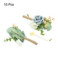 thumbnail image 2 of 15Pcs Groom Boutonnieres Burgundy Boutonnieres with Pins for Men Rose Wedding Ceremony Anniversary Dinner, Blue, 2 of 5