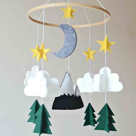 Outtop Boys/Girls Baby Crib Mobile Woodland Night Nursery Mobile Decoration (Best Colors For Baby Girl Nursery)