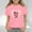 Pink, variant on Spazoro Toddler Girls T-shirts, Casual Summer Crewneck Love Mom Short Sleeve Tops Orange Size 2-13T