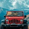 thumbnail image 3 of Uorisanigo Windshield Sunshade for 2018-2025 Jeep Wrangler JL, Blue Turtle Print Sun Visor Windshield Shade Blocks UV Rays, Shade Heat Shield for 2020-2025 Jeep Gladiator, 3 of 7