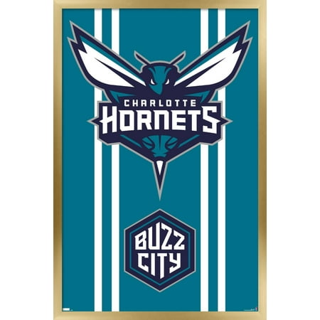 NBA Charlotte Hornets – Logo 20 Wall Poster 22.375 x 34 Framed