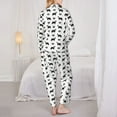 thumbnail image 3 of Bingfone Womens Pajama Sets Border Collie Dog Print,Long Sleeve Loungewear Pajamas Set-X-Large, 3 of 8