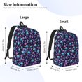 thumbnail image 3 of Picia purple Skull flower Printed Canvas Daypack - Stylish and Durable Vintage Compact Backpack - Class, Work, Travel, or Laptop Bookbag,Organized Compartments-Medium, 3 of 6
