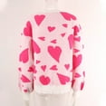 thumbnail image 6 of Wancir Women Heart Print Sweater Romantic Oversized Knitted Shirt Valentine's Day Love Graphic Long Sleeve Pullover Top, 6 of 9