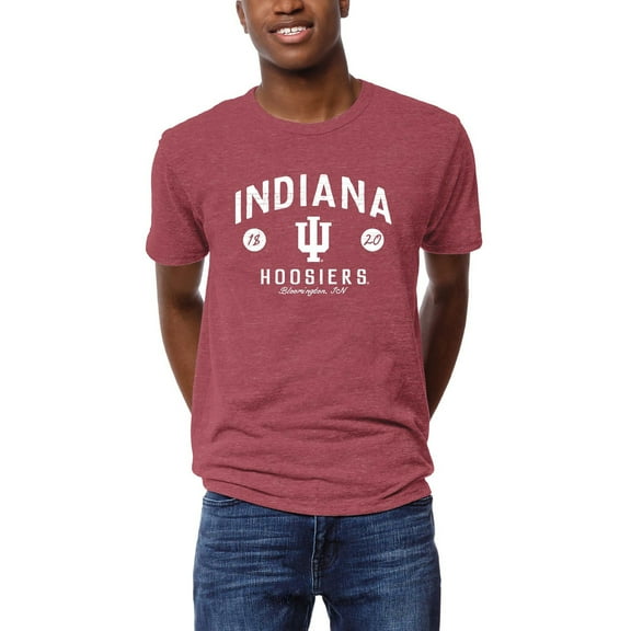Men's League Collegiate Wear Crimson Indiana Hoosiers Victory Falls Tri-Blend T-Shirt