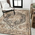 thumbnail image 3 of JONATHAN Y WASHABLE 5 x 8 Area Rug, Chapell Chenille Medallion - Black/Terra, WSH203A-5, 3 of 8