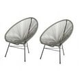 thumbnail image 2 of Costa Lounge Chair, Wire Lounge Chair, Plastic Lounge Chair, Beach Lounge Chair, Indoor-Outdoor Lounge Chair,Acapulco style Rattan,Weather Resistant,Patio Lounge Chair, Oval Lounge Chair - Set 2, 2 of 4