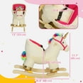 thumbnail image 3 of Qaba Rocking Horse Unicorn with Sound, Safety Belt, for 18-36 Months, 3 of 10