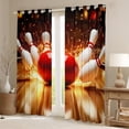 thumbnail image 2 of Feelyou Modern Bowling Curtains (2, 52x84), Adult Gold Fire Games, 2 of 6