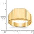 thumbnail image 5 of 14K Yellow Gold Ring Band Signet 10.0x8.5mm Open Back Men's, Size 7, 5 of 5