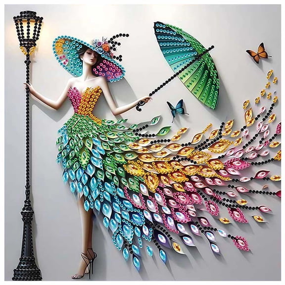 5D DIY Diamond Painting Kit An elegant and sophisticated creative craft for ladies, perfect as a decorative wall art piece for the home or as a birthday or Christmas gift.