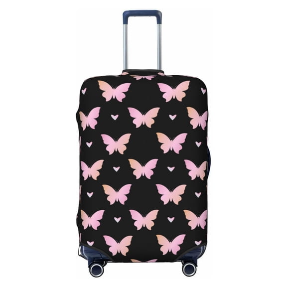Kdxio Gradient Butterfly Pattern Luggage Cover for Travel,Elastic and Durable,Fits 18-32 Inch,Anti-Scratch Suitcase Protector-No luggage included