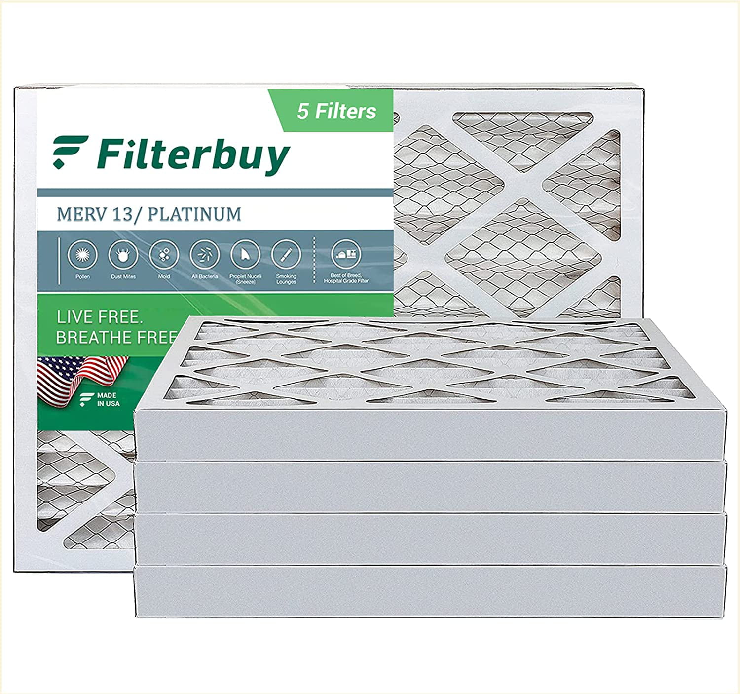 Pack of 12 Filters 18x30x1 Gold FilterBuy 18x30x1 MERV 11 Pleated AC Furnace Air Filter, 