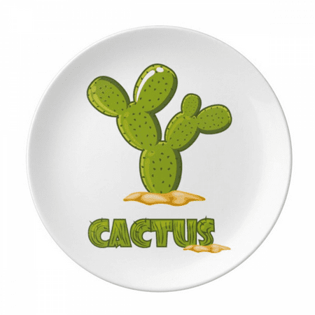 

Cactus Succulents Potted Green Plate Decorative Porcelain Salver Tableware Dinner Dish