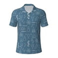 thumbnail image 2 of Daiia Chemical Formulas And Objects Pattern Men’s Polo Shirts,Solid Deck Shirt,Classic Fit, Breathable Cotton Polo for Casual and Sport Wear-X-Large, 2 of 7