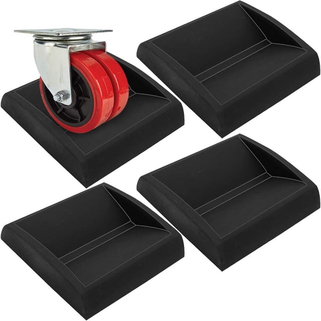 WELLGO - Tapones de cama y tazas de muebles de 3 x 3 pulgadas, paquete de 4 tapones de silicona de a