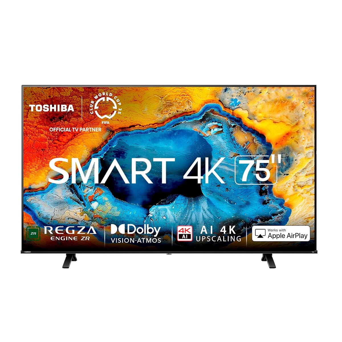 Toshiba Television C350NM(Modelo 2025) Pantalla 75 Pulgadas, Smart Fire TV UHD 4K, Escalador 4K por lA, Dolby Vision Atmos, Modo Juego