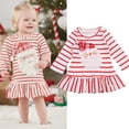 thumbnail image 4 of Noël Noël Nouvelle Robe Mini de Noël pour Bébés Filles Tout-Petits Enfants Père Noël Robe Rayée Robes de Fête Costume, 4 of 4
