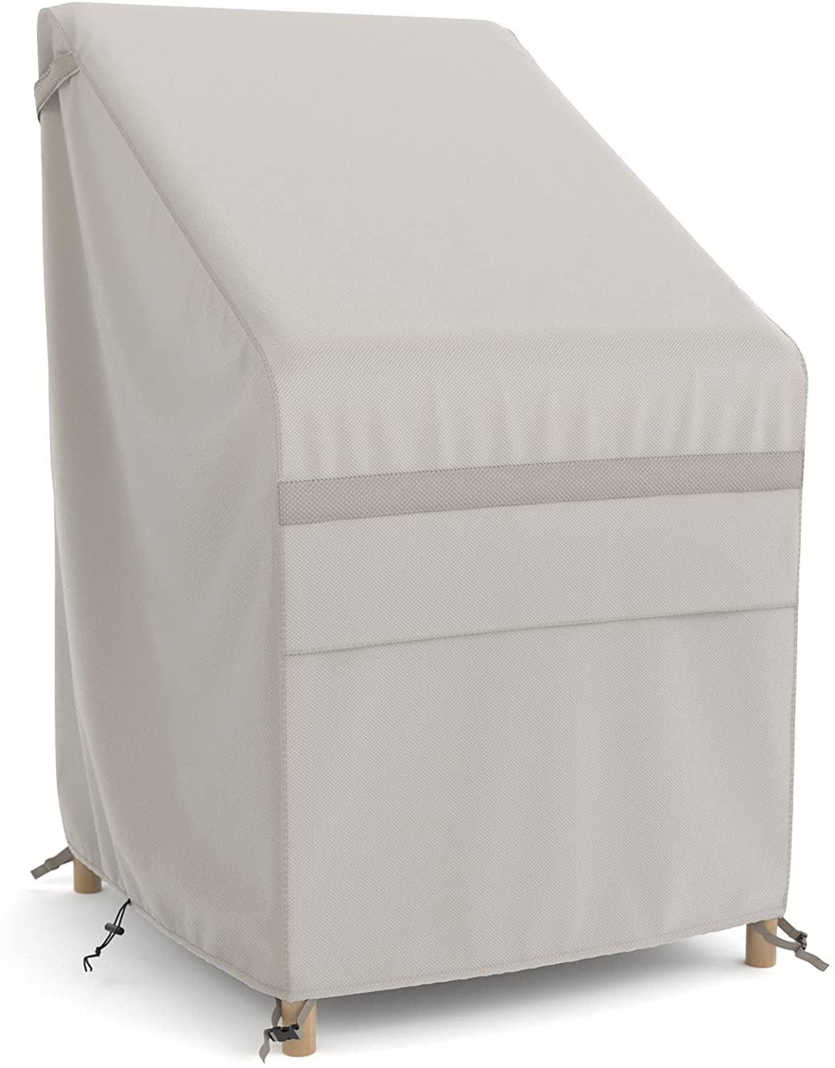 MR. COVER Stackable Patio Chair Cover, 26'W x 34'D x 45'H Fits 4-6 Pieces Stackable Chairs, Heavy Duty 600D Polyester with PVC Coating, Waterproof & UV-Protection, Amenre Series