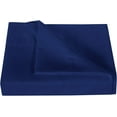 thumbnail image 1 of 400 Thread Count 3 Piece Flat Sheet ( 1 Flat Sheet + 2- Pillow cover ) 100% Egyptian Cotton Color Navy Blue Solid Size King, 1 of 4