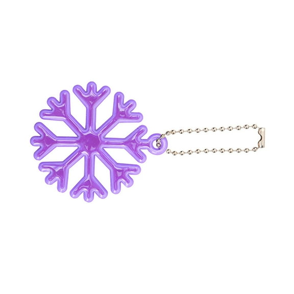 Jesscasday Snowflake Reflective Warning Pendant Double Side Reflective Keychain Party Gift