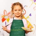 thumbnail image 2 of Math Equations Science Terms Green Pattern Kids Aprons for Girls and Boys,Adjustable Neck Strap Toddler Aprons for Kids Cooking Baking, 2 of 6