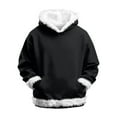 thumbnail image 7 of CYRBOKO Girls Hoodies with Fur-lined Trim, Casual Winter Holiday Thermal Kids' Sweatshirts Black Size 14-15 T, 7 of 7