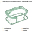 thumbnail image 4 of Uxcell 8.3"x5.9"x3.5" Clear Toiletry Makeup Cosmetic Bag with Zipper Handle, Green 2 Pack, 4 of 5