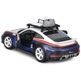 thumbnail image 3 of Porsche 911 Dakar #953 "Roughroads Porsche" Blue & White w/Stripes & Roof Rack "Race" Series 1/24 Die Cast Model Car by Bburago, 3 of 5