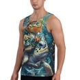 thumbnail image 2 of Salouo Colorful Plant Turtle for Men's Tank Tops,Sleeveless Muscle Shirts for Men Quick Dry Workout Tank Top Gym Muscle Tee Fitness Bodybuilding Sleeveless T Shirt-Medium, 2 of 7