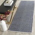 thumbnail image 2 of SAFAVIEH Montauk Kimberlyn Geometric Diamond Cotton Area Rug, Navy/Ivory, 2'3" x 3'9", 2 of 9