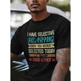 thumbnail image 2 of Camiseta de manga corta con cuello redondo para hombre, con texto "Lo siento, no fuiste seleccionado hoy", color negro-S, 2 of 8