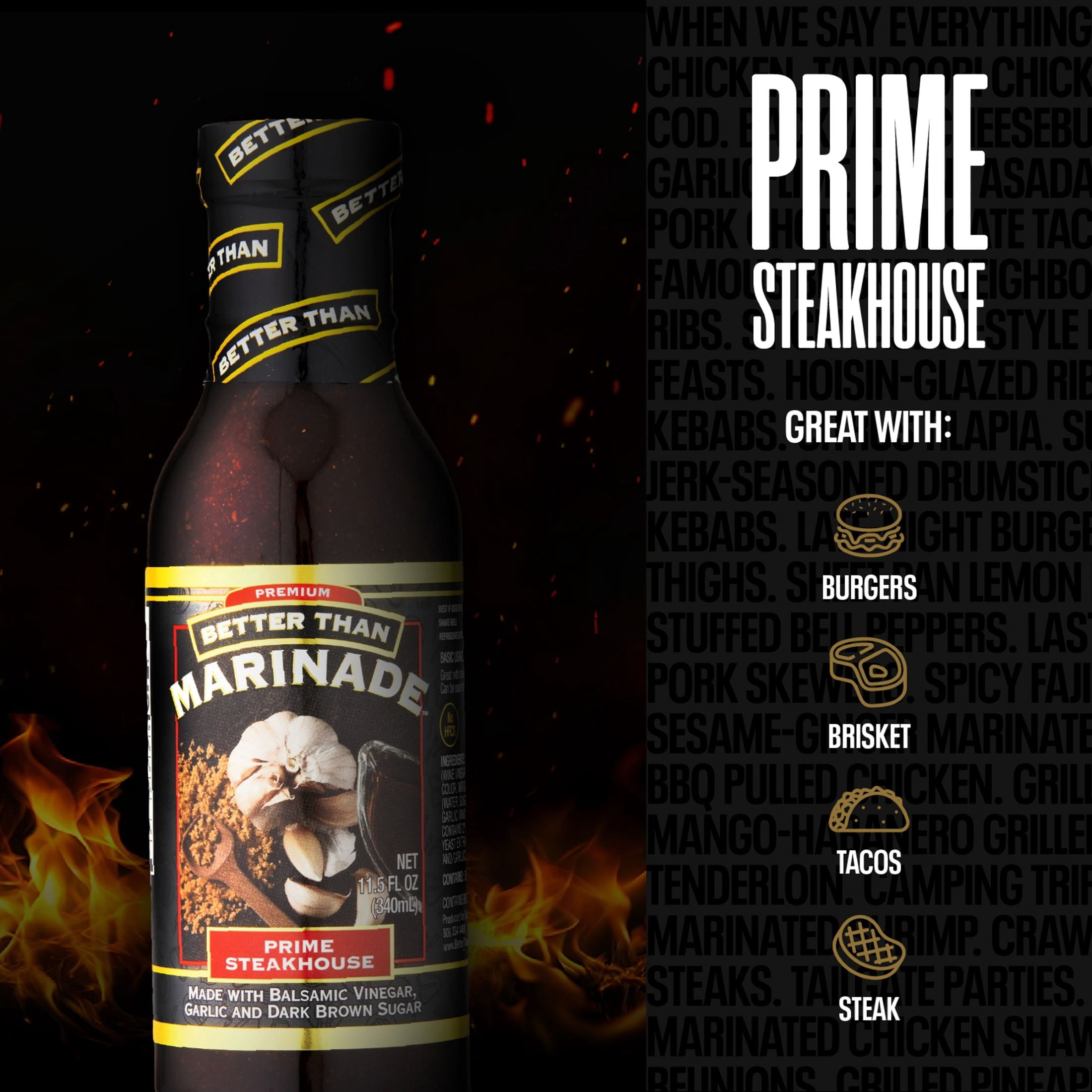 (3 pack) Better Than Marinade, Prime Steakhouse, 11.5 oz Bottle