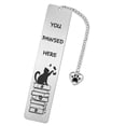 thumbnail image 1 of Marcador de metal Bookmark Kaluofan con forma de gato lindo para amantes de los libros, 1 of 7