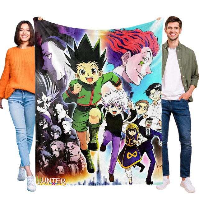 Hunter × Hunter anti-pilling, suave, ligera, esponjosa y acogedora de lujo para hogar y cocina – Perfecta para niños y adultos,150X200cm
