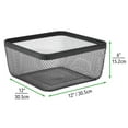 thumbnail image 5 of mDesign Metal Wire Food Organizer Storage Bin, 4 Pack - Black, 5 of 8