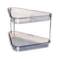 thumbnail image 4 of Luzkey 2 Tier Corner Makeup Organizer,Desktop Shower Shelf,Kitchen Organizer Rack, Corne Storage Rack for Toilet, Bathroom, Bedroom Transparent Blue, 4 of 8