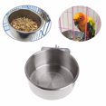 thumbnail image 1 of Bol pour Oiseaux Créatif en Acier Inoxydable, Gobelet Suspendu pour l'Alimentation des Oiseaux, Bol d'Eau Parrot, 1 of 8