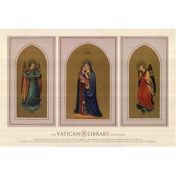 TPC-APG-A P16V00061 Madonna and Child Triptych -The Vatican Collection Poster Print by Fra Angelico -36 x 24