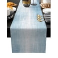 thumbnail image 2 of Blue Ombre Cotton Linen Table Runner 18 x 72 inch Modern Abstract Art Aesthetics Non-slip Rectangular Dining Table Decor for Wedding Party Holiday Dinner, 2 of 8