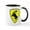 White/Black Inside, variant on CafePress - 2.75 Prancing Moose Mugs - 11 oz Ceramic Mug - Novelty Coffee Tea Cup